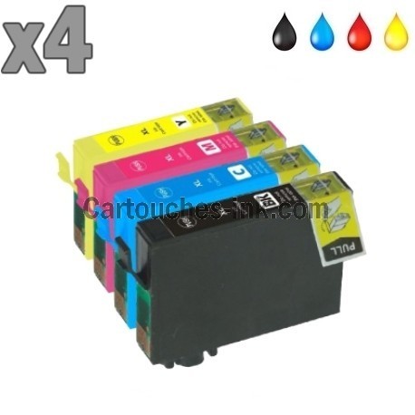 4 cartouches compatibles Epson T1631 à T1634 lot T1636 ou 16XL