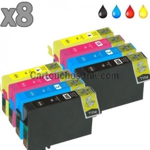 8 cartouches compatibles Epson T1631 à T1634 lot T1636 ou 16XL