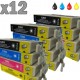 12 cartouches compatibles Epson T1291 à T1294 lot T1295 