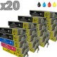 20 cartouches compatibles Epson T1291 à T1294 lot T1295 