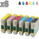 6 cartouches compatibles Epson T0801 à T0806 lot T0807 
