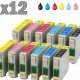 12 cartouches compatibles Epson T0801 à T0806 lot T0807 
