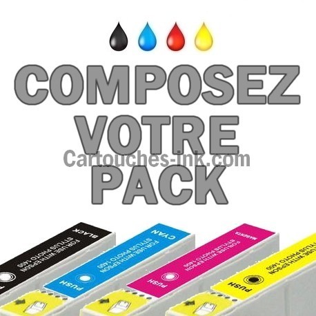 cartouches compatibles Epson T0891, T0892, T0893, T0894, lot T0895