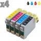 4 cartouches compatibles Epson T0711 à T0714 lot T0715 