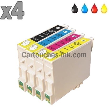 4 cartouches compatibles Epson T0551 à T0554 lot T0556