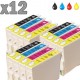 12 cartouches compatibles Epson T0551 à T0554 lot T0556