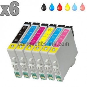 6 cartouches compatibles Epson T0481 à T0486 lot T0487 
