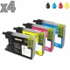 4 cartouches compatibles Brother LC1220/LC1240/LC1280