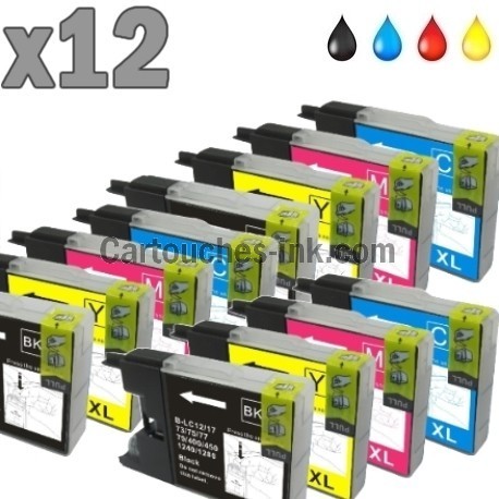 12 cartouches compatibles Brother LC1220/LC1240/LC1280
