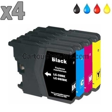 4 cartouches compatibles Brother LC985