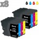 8 cartouches compatibles Brother LC985