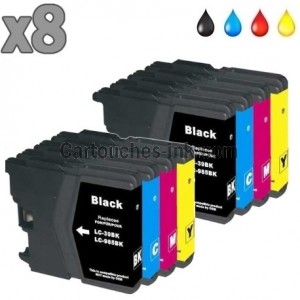 8 cartouches compatibles Brother LC985