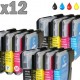 12 cartouches compatibles Brother LC980 / LC1100