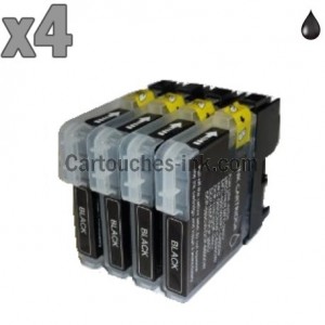 4 cartouches noir compatibles Brother LC980 / LC1100