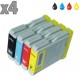 4 cartouches compatibles Brother LC970 / LC1000