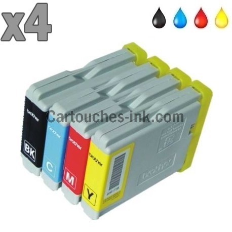 4 cartouches compatibles Brother LC970 / LC1000