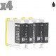 4 cartouches noir compatibles Brother LC970 / LC1000