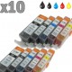 10 Cartouches compatibles Canon PGI-525 CLI-526