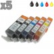 5 Cartouches compatibles Canon PGI-525 CLI-526