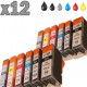12 Cartouches compatibles Canon PGI-525 CLI-526