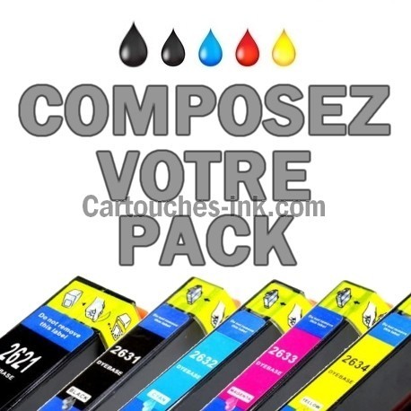 20 cartouches compatibles Epson T2621 à T2634, lot T2636 ou 26XL