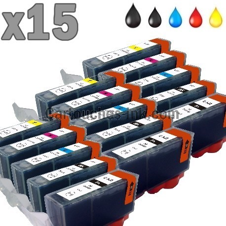 15 cartouches compatibles Canon PGI-520 CLI-521