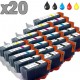 20 cartouches compatibles Canon PGI-520 CLI-521