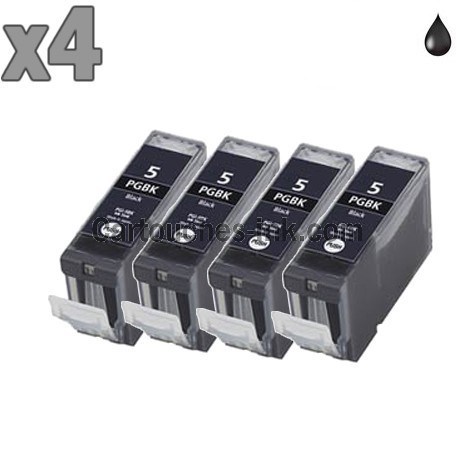 4 cartouches noir compatibles Canon PGI-5 CLI-8