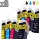 8 cartouches compatibles Lexmark 100XL / 105XL / 108XL