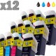 12 cartouches compatibles Lexmark 100XL / 105XL / 108XL