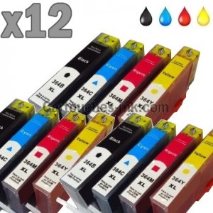 12 cartouches compatibles HP 364XL