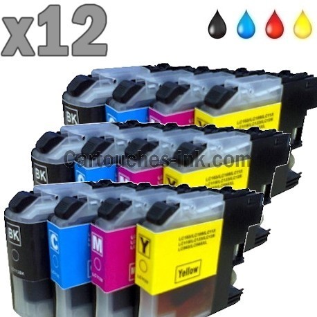 12 cartouches compatibles Brother LC127XL/LC125XL