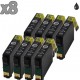 8 cartouches noir compatibles Epson T1811