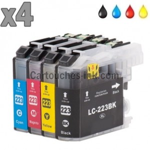4 cartouches compatibles Brother LC223