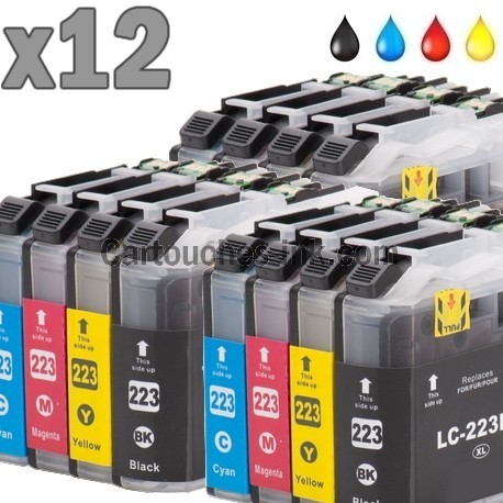 12 cartouches compatibles Brother LC223