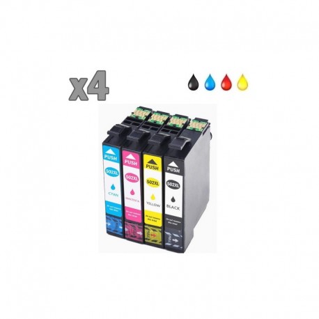 4 cartouches compatibles Epson 502 XL