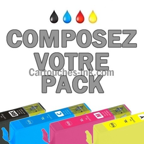 cartouches compatibles Epson T1631, T1632, T633, T1634, lot T1636 ou 16XL